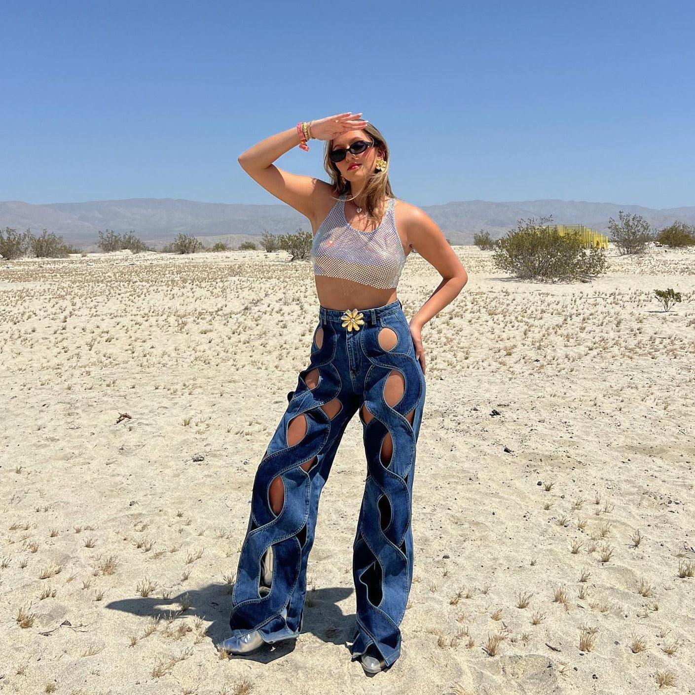 Dawn Talks High Waist Contract Jeans