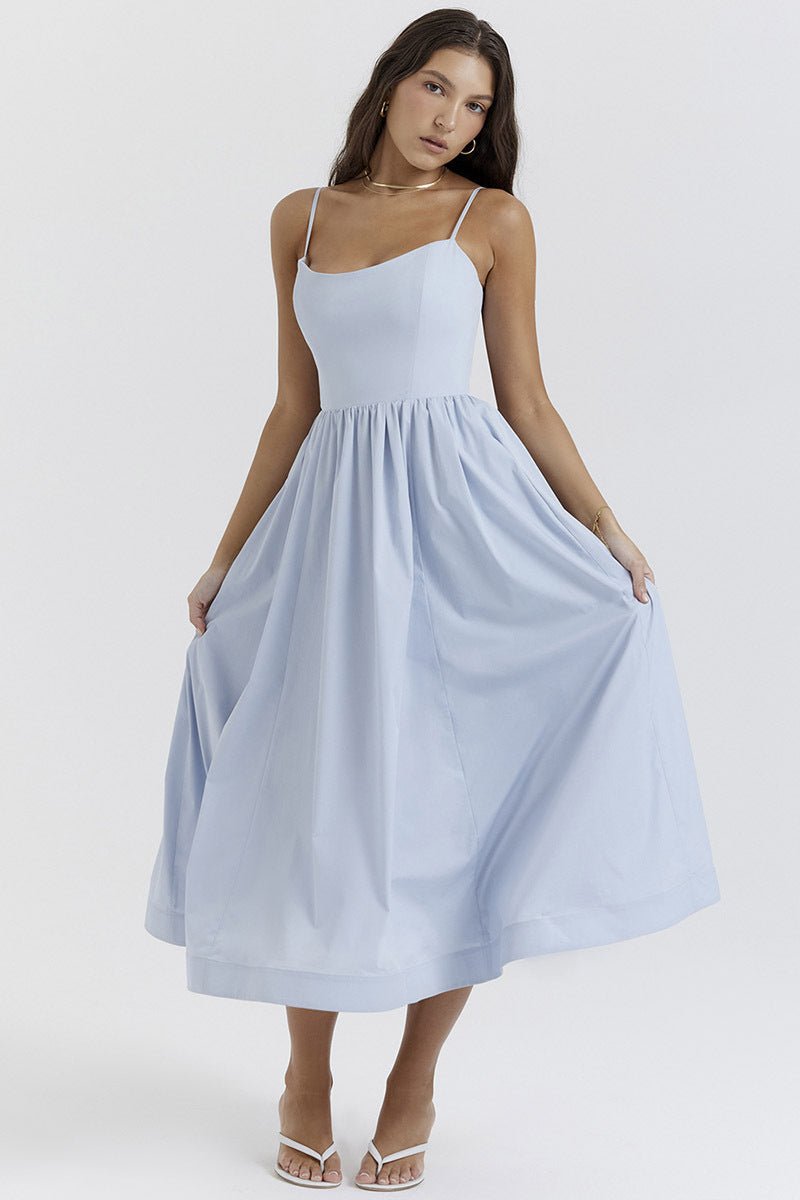 Courtney Corset Sundress - Soft Blue