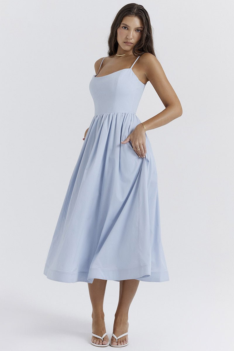 Courtney Corset Sundress - Soft Blue