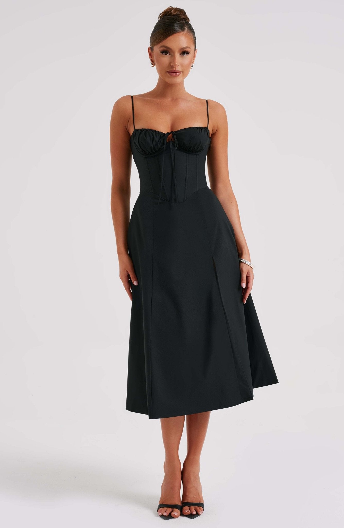 Delilah Midi Dress - Black