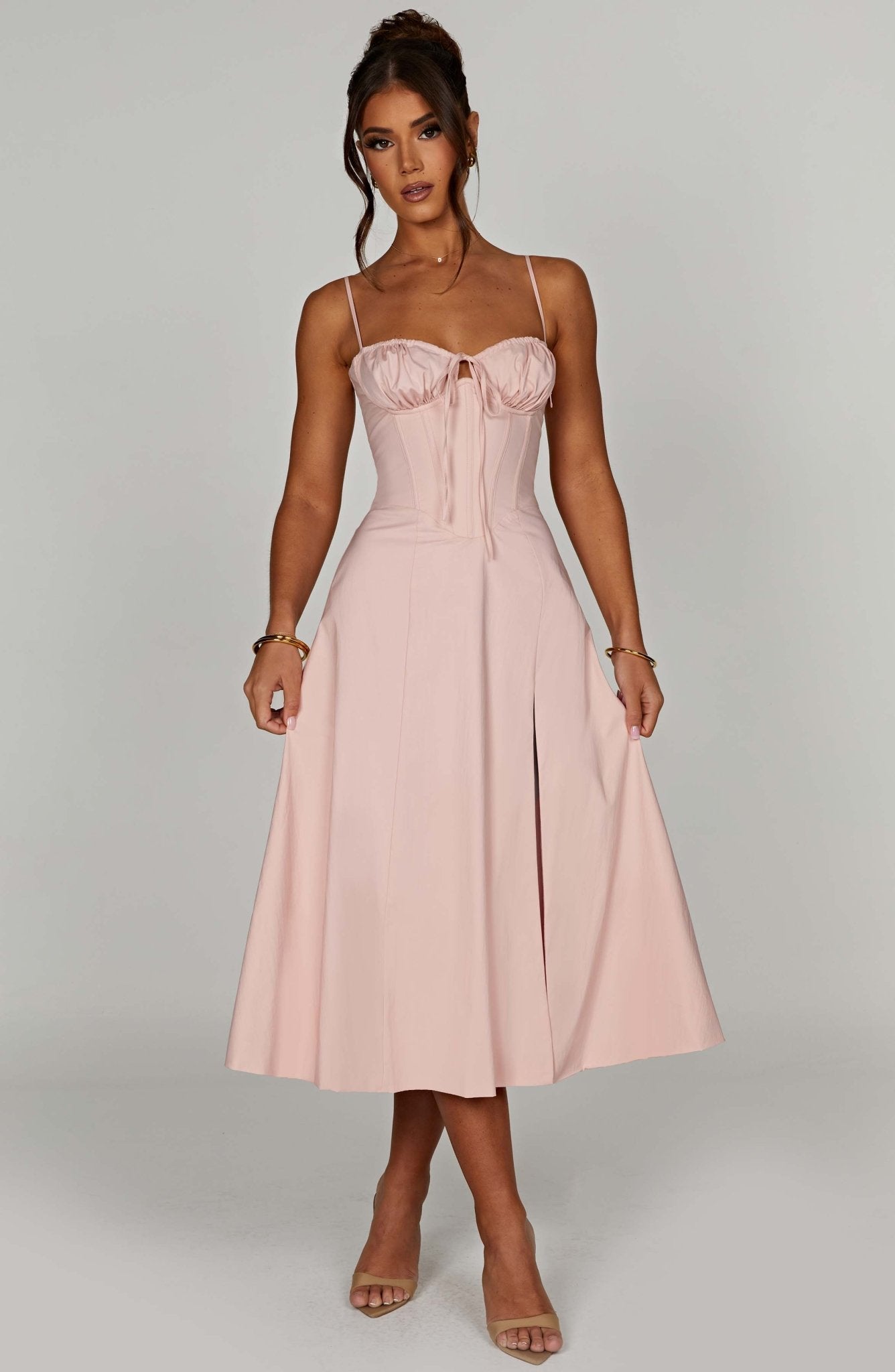 Delilah Midi Dress - Blush