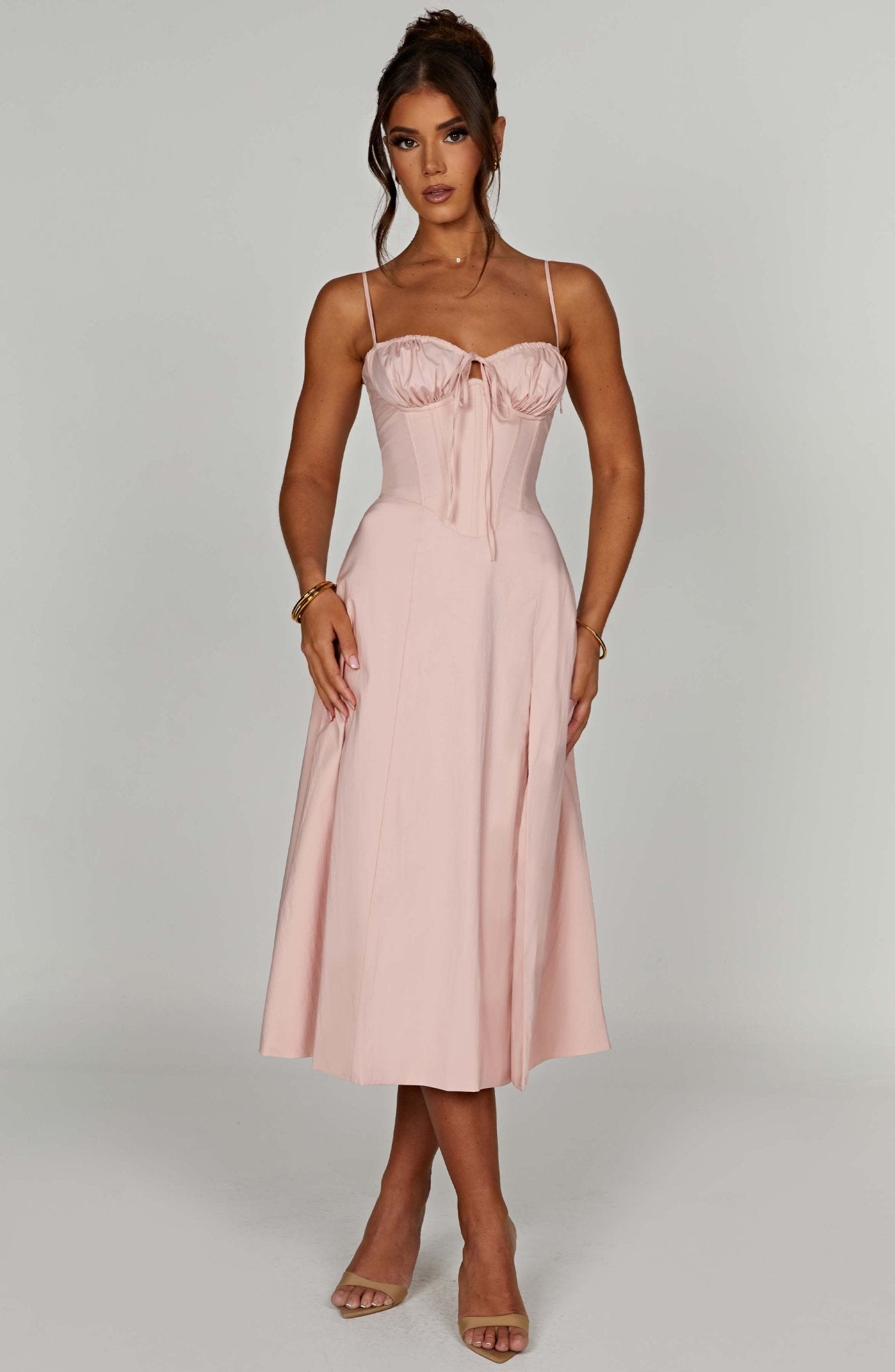 Delilah Midi Dress - Blush