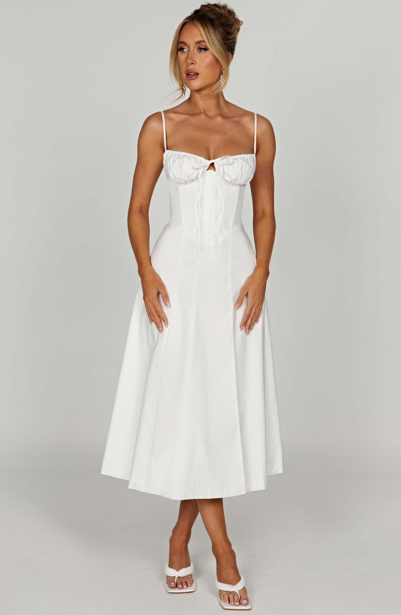 Delilah Midi Dress - Ivory