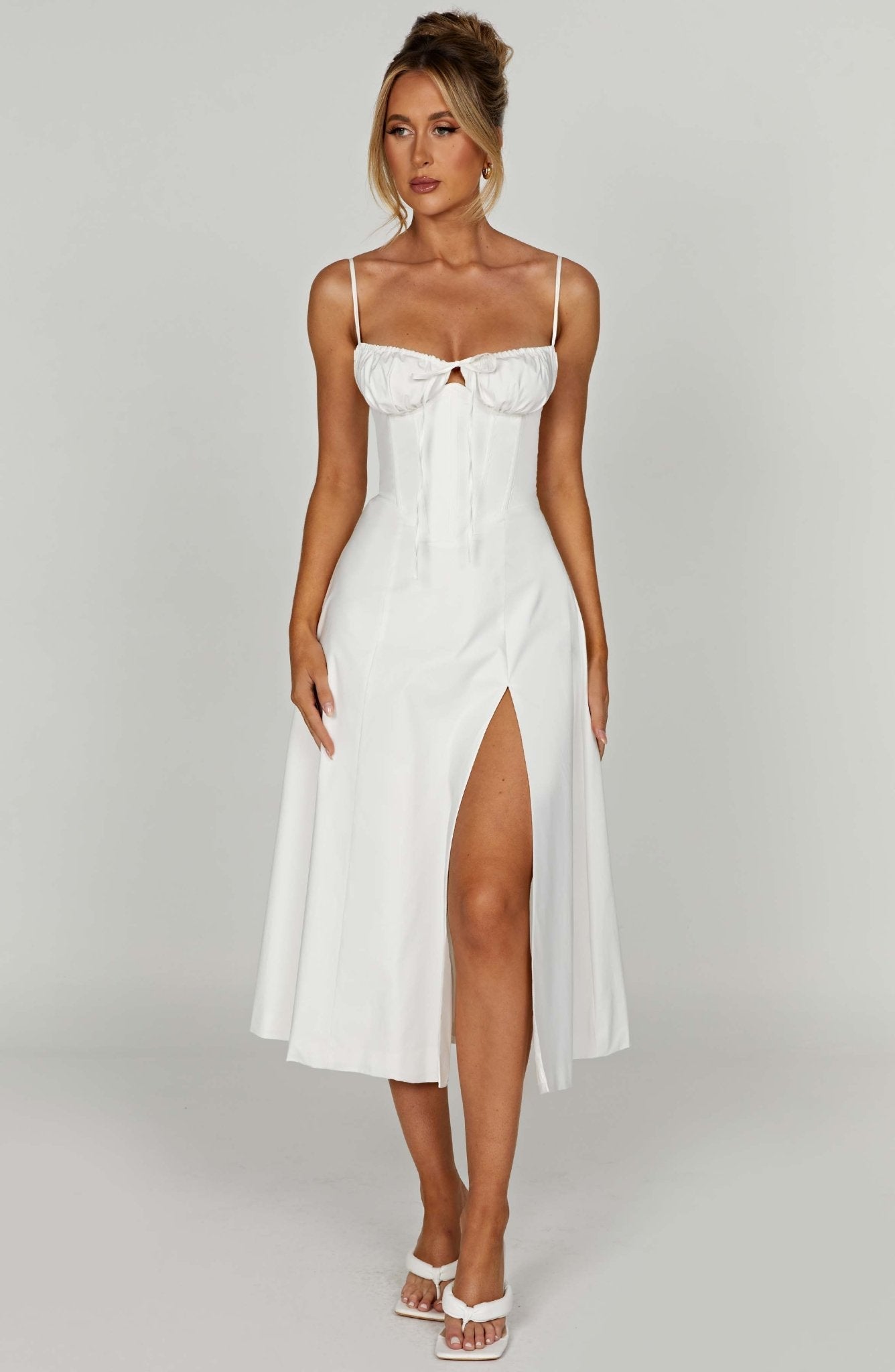 Delilah Midi Dress - Ivory