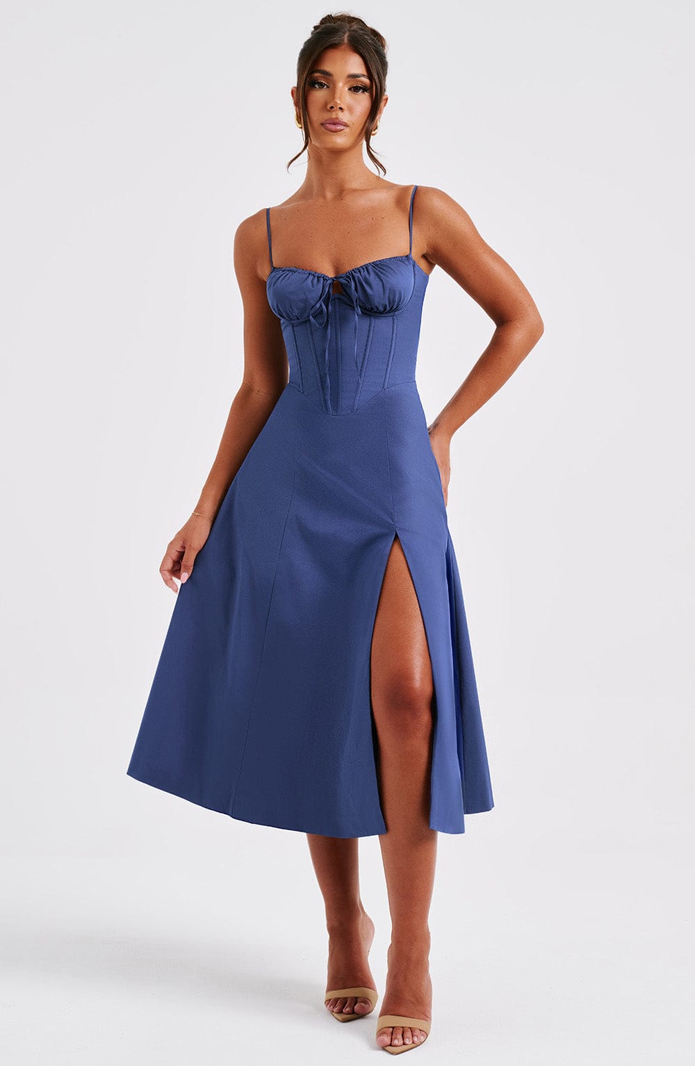 Delilah Midi Dress - Navy