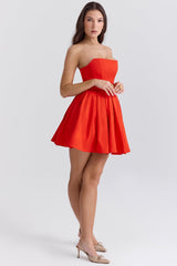 Evelina Mini Dress - Red