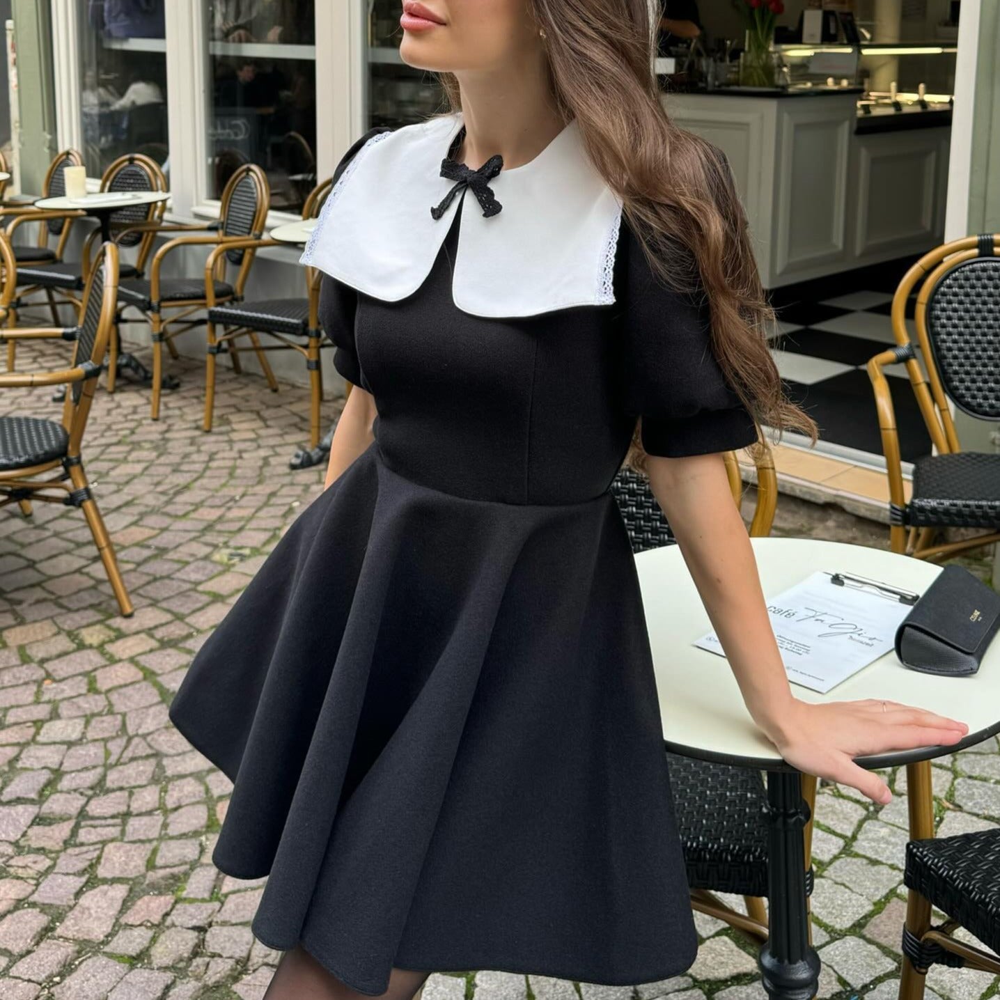 Sugary Memories Doll Collar Short Sleeve Mini Dress