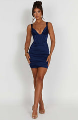 Izabella Mini Dress - Navy