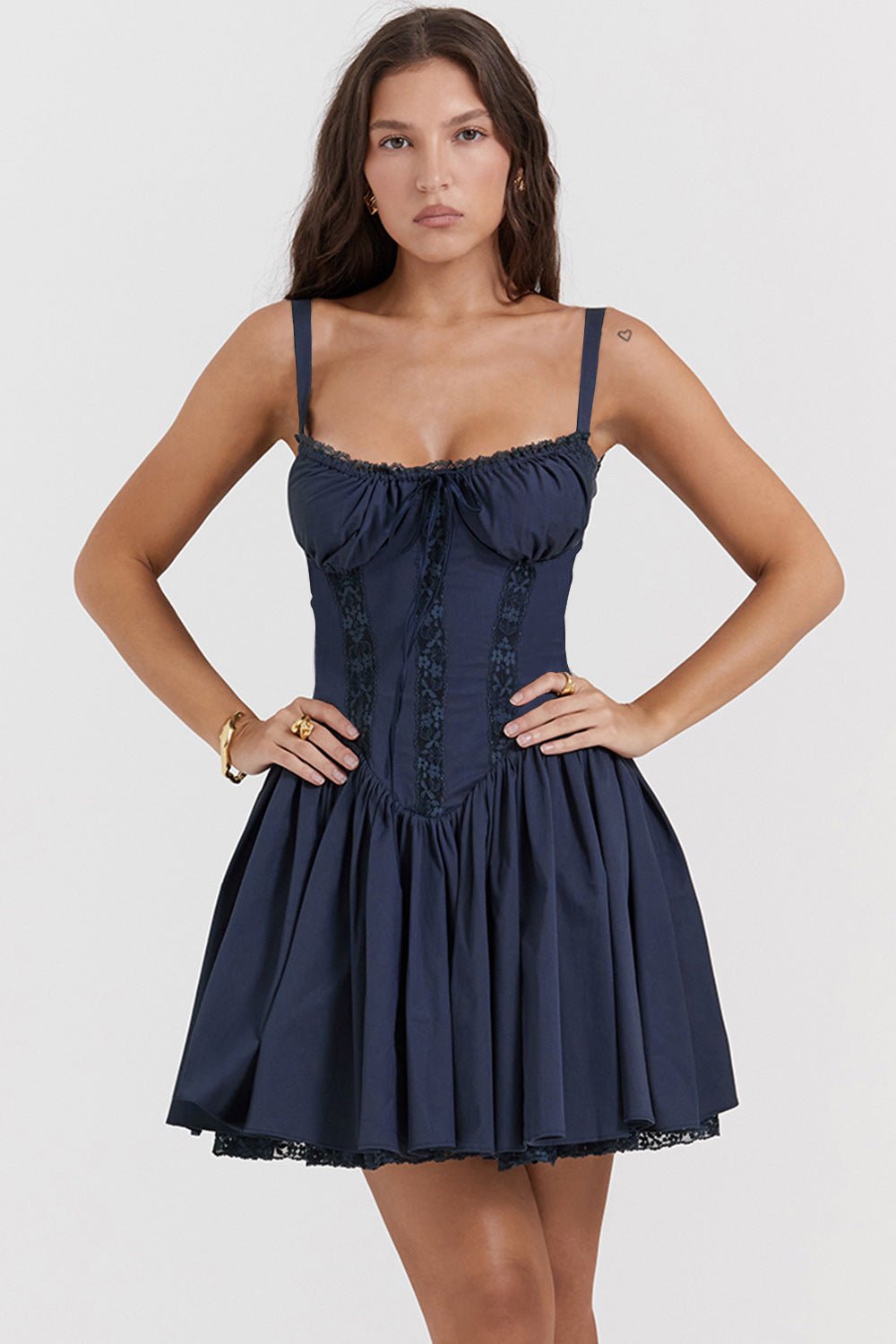 Jasmine Mini Dress - Navy Blue