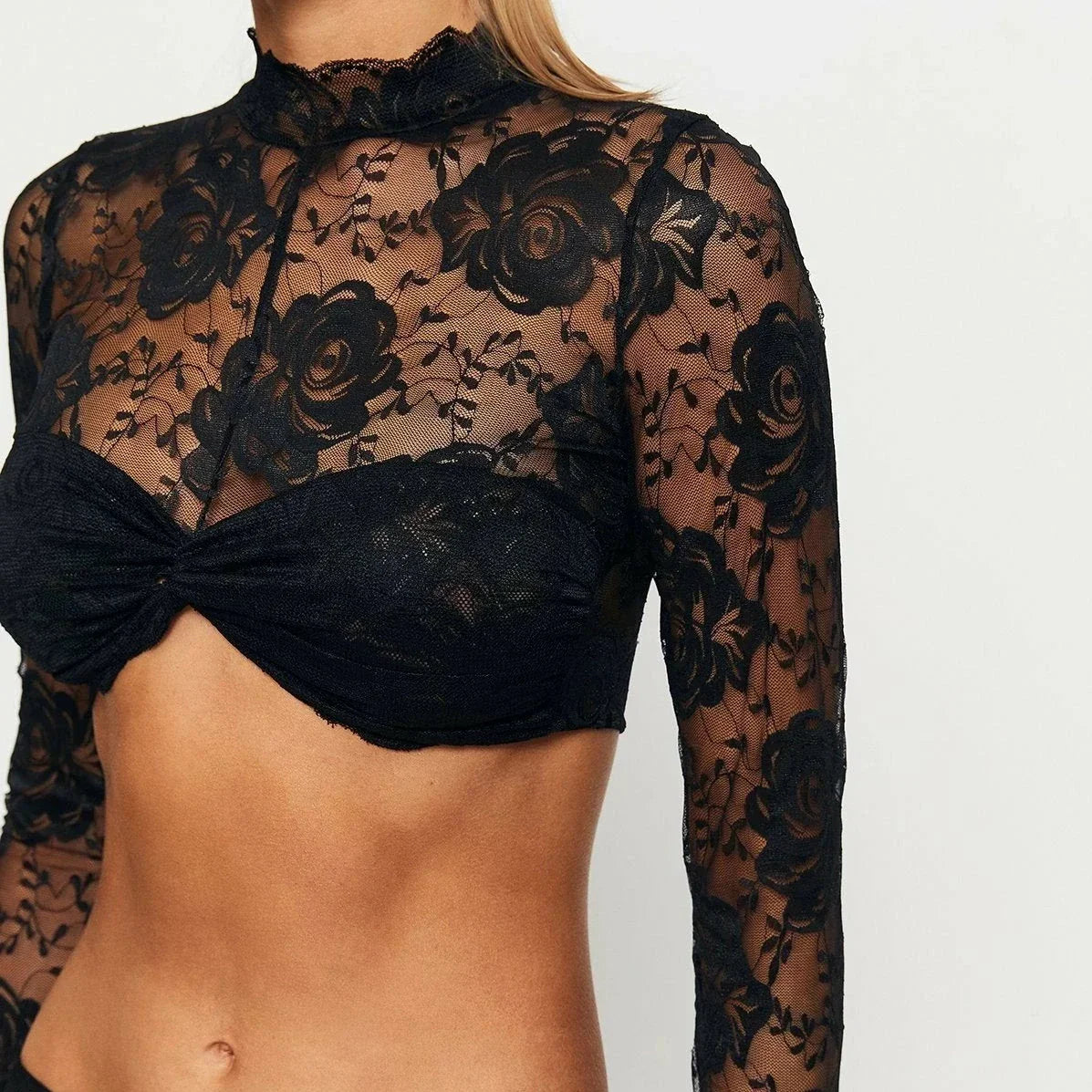 Botanical Affection Floral Lace Crop Top