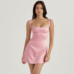 Balancing Satin Mini Dress