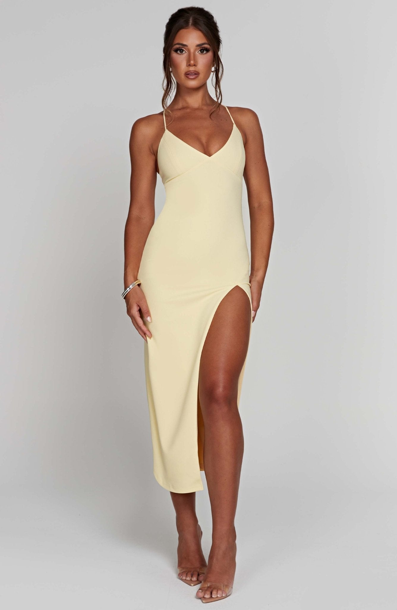 Kiara Midi Dress - Lemon