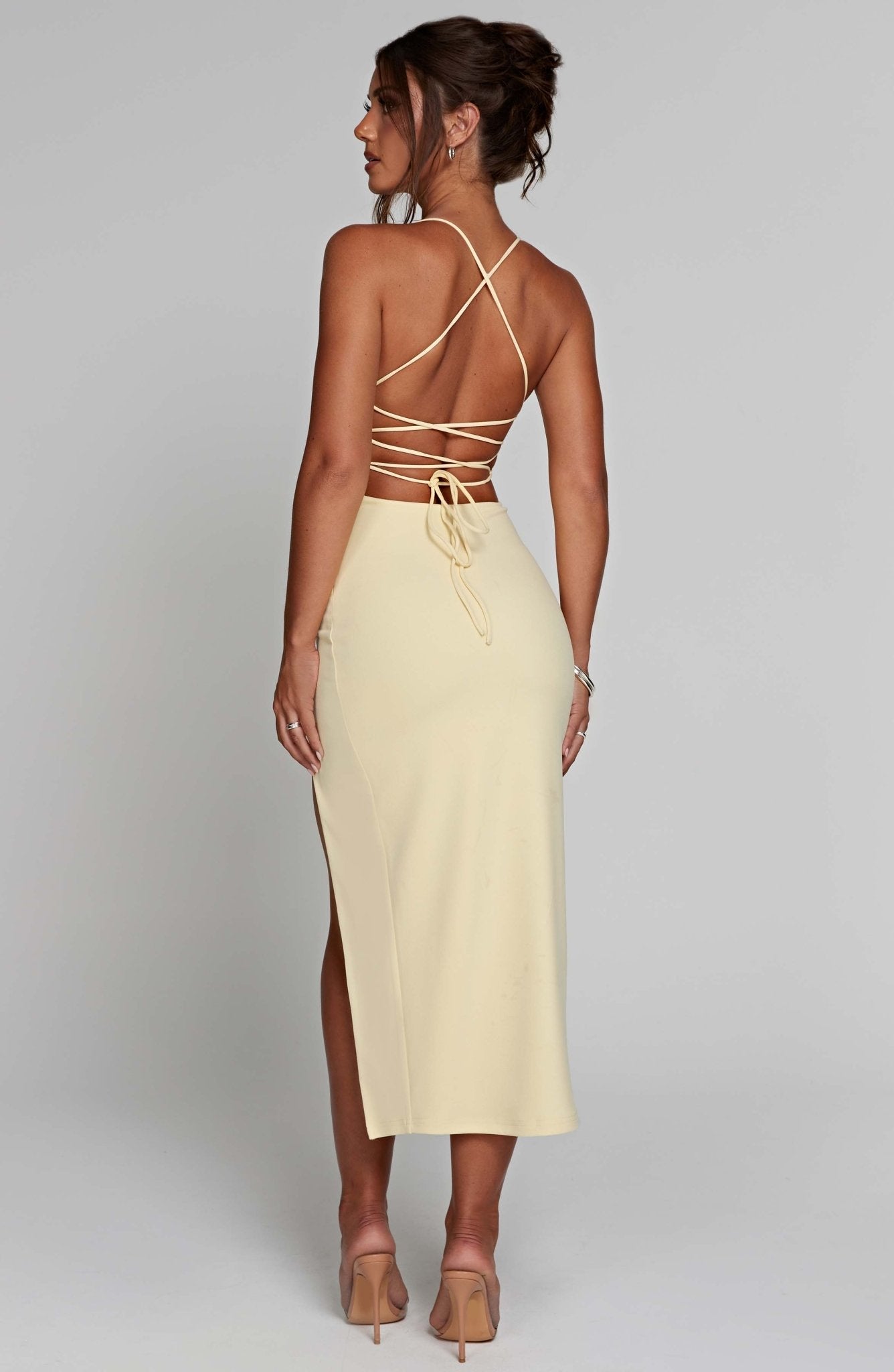 Kiara Midi Dress - Lemon