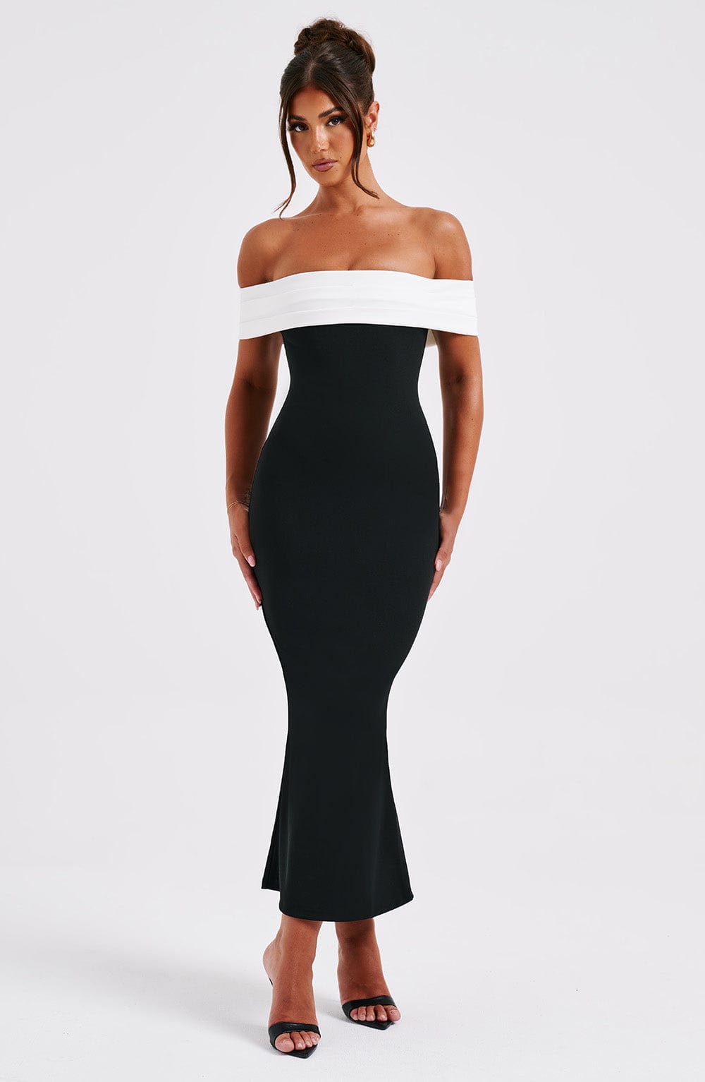 Lexi Midi Dress - Black/White