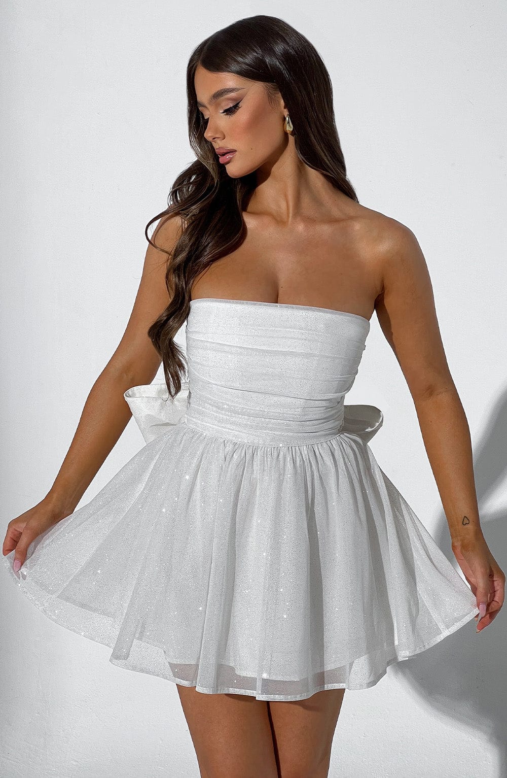 Melinda Mini Dress - Ivory Sparkle