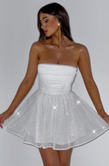 Melinda Mini Dress - Ivory Sparkle