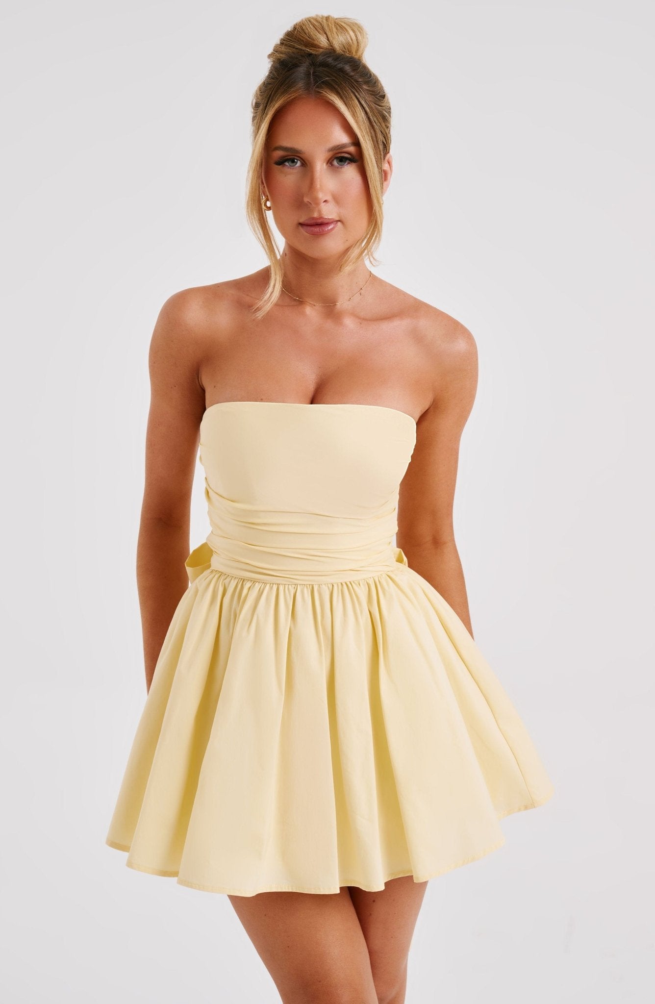 Melinda Mini Dress - Lemon