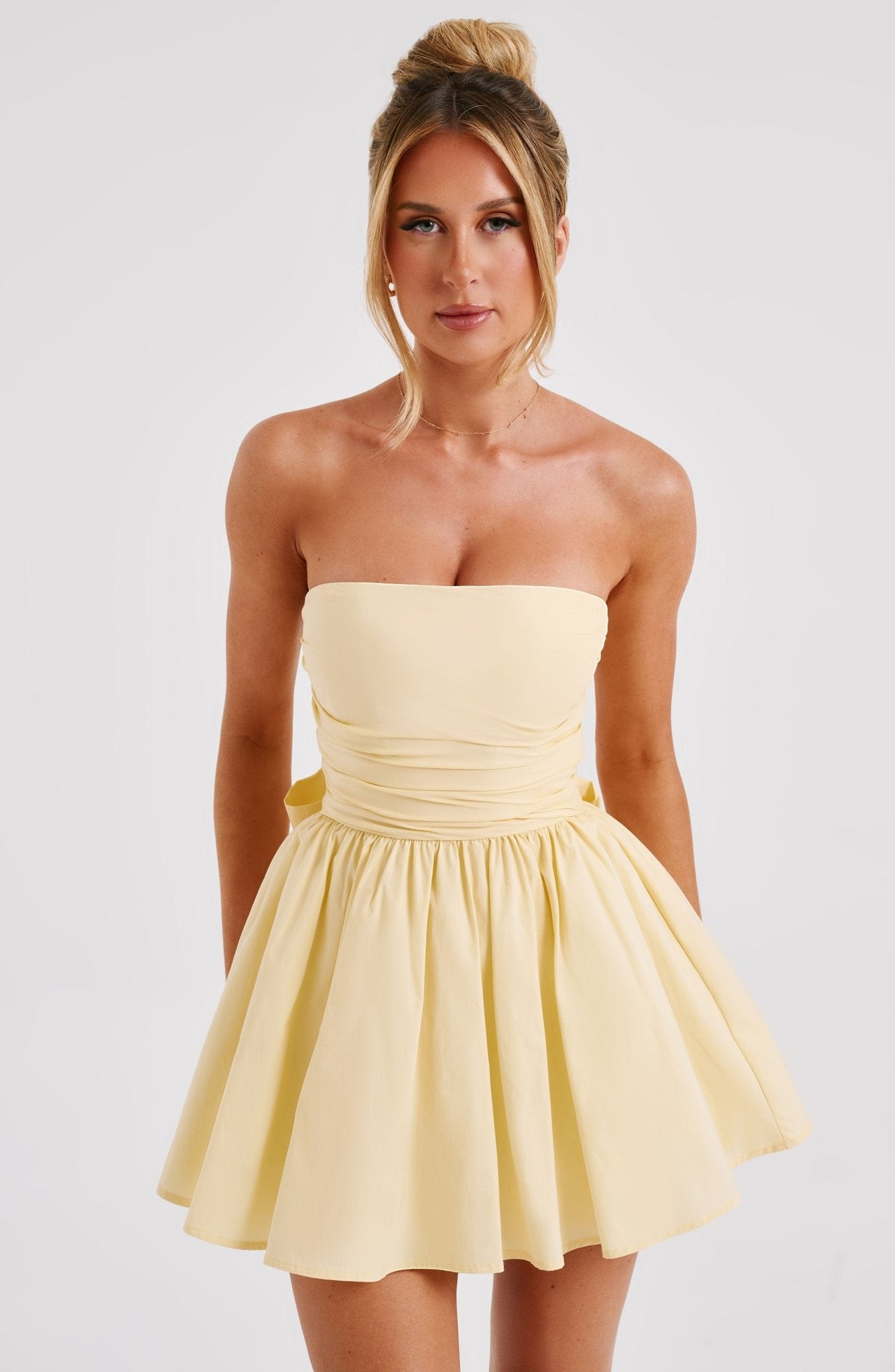 Melinda Mini Dress - Lemon