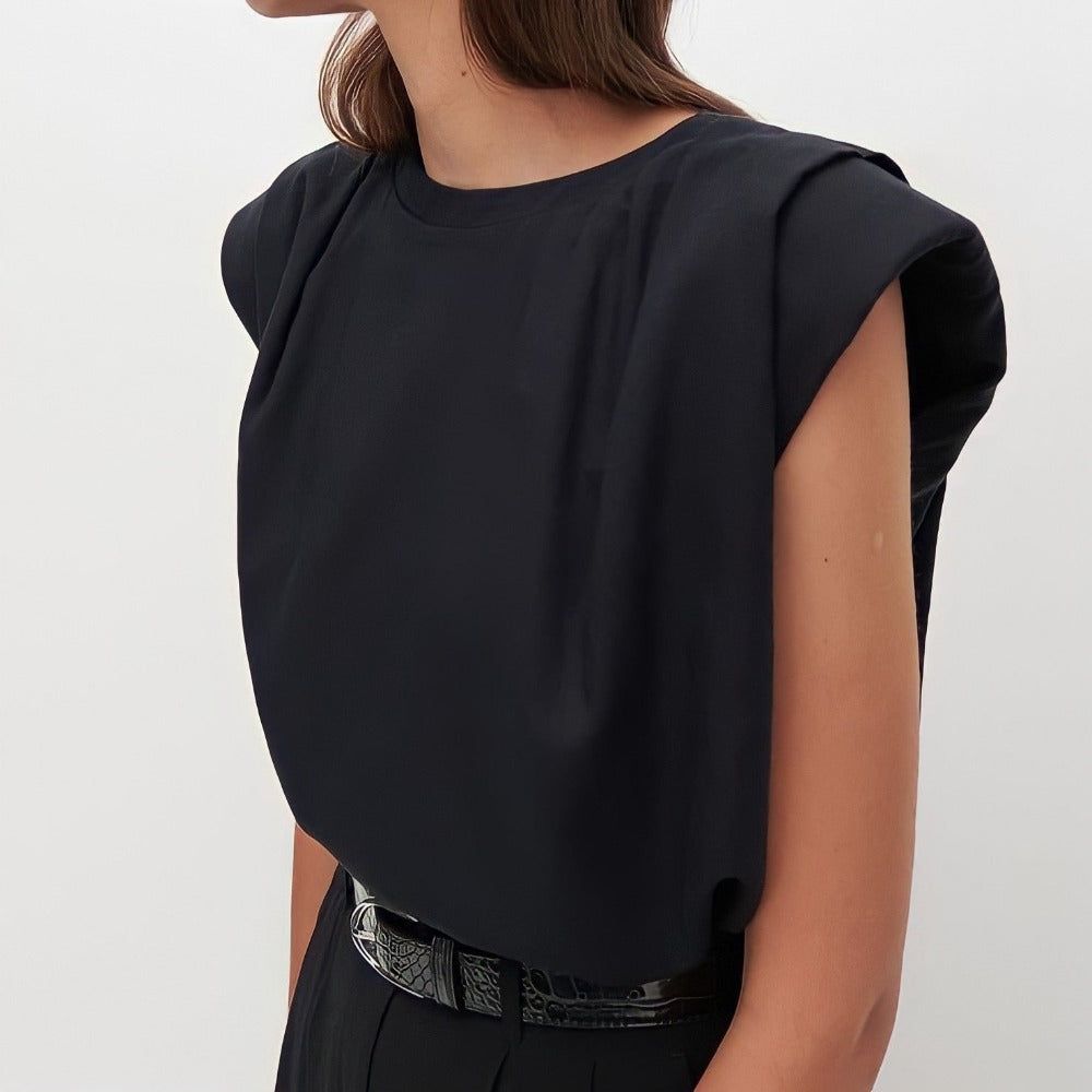 Who Loves You Padded Shoulder Top