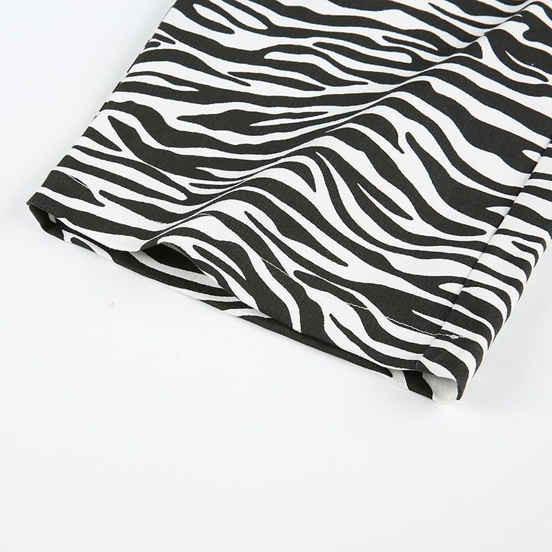 This Is Espionage High Waist Zebra Print Pants