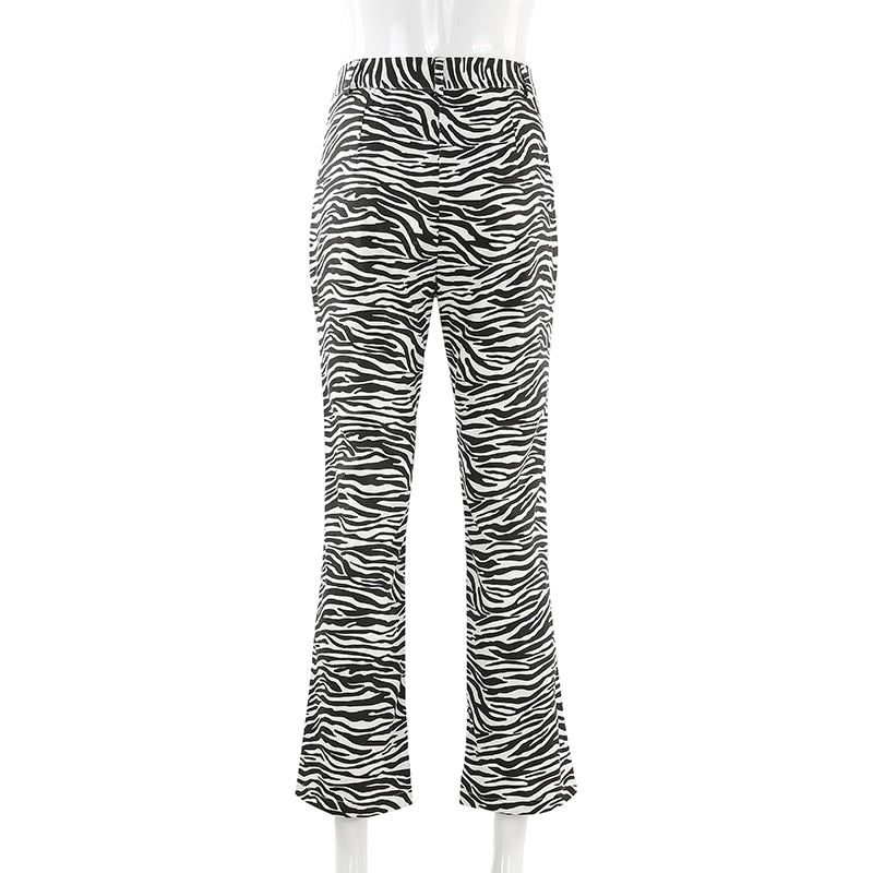 This Is Espionage High Waist Zebra Print Pants