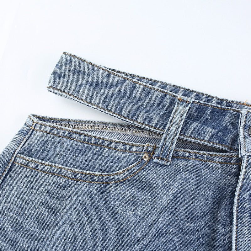 Winner Winner Denim Casual High Waist Mini Skirt