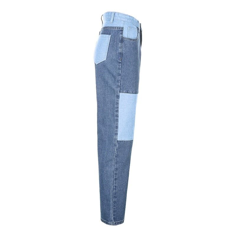 Angels In America Patchwork High-Waisted Jeans