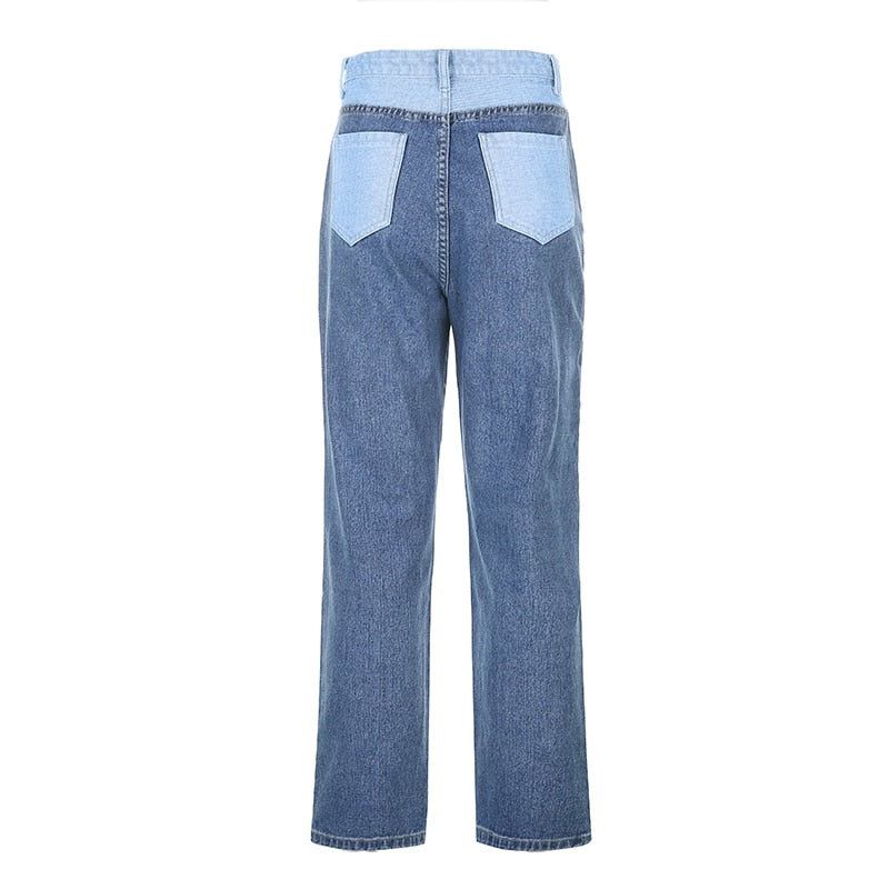 Angels In America Patchwork High-Waisted Jeans