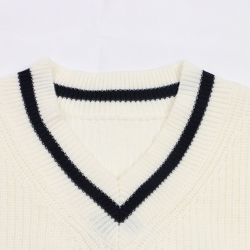 Valentine'S Day Oversized V-Neck Vintage Sweater