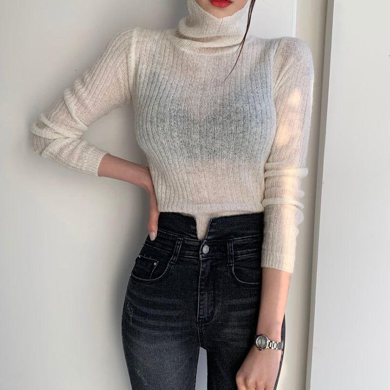 That Girl Goals Turtleneck Ribbed Knit Crop Sweater