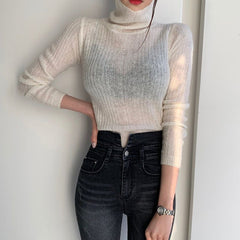 That Girl Goals Turtleneck Ribbed Knit Crop Sweater