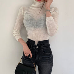 That Girl Goals Turtleneck Ribbed Knit Crop Sweater