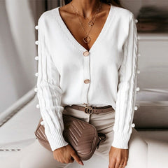 Walk A Mile V-Neck Knitted Cardigan