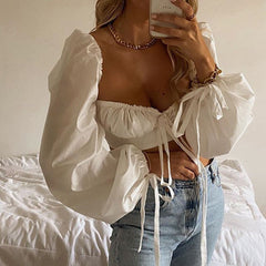 Soul Lover Balloon Long Sleeve Crop Top