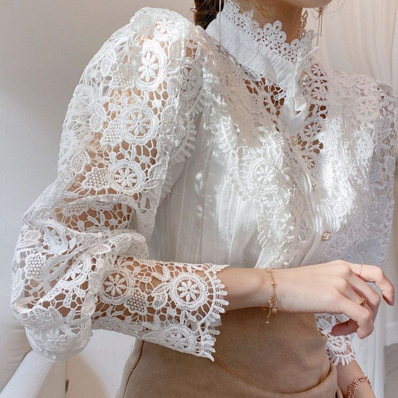 Soul Mates Forever Lace Long Sleeve Blouse