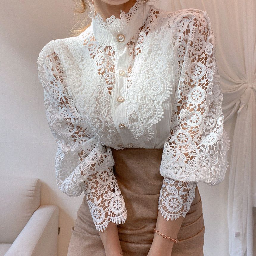 Soul Mates Forever Lace Long Sleeve Blouse