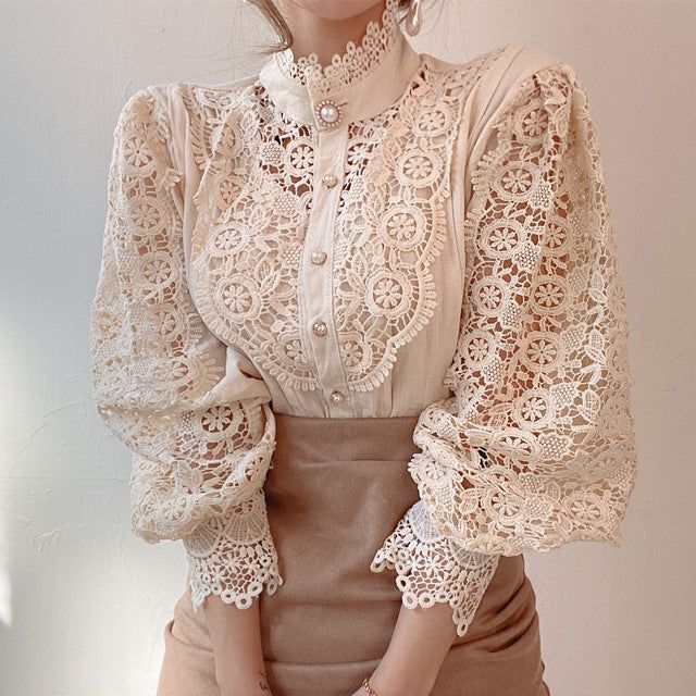 Soul Mates Forever Lace Long Sleeve Blouse