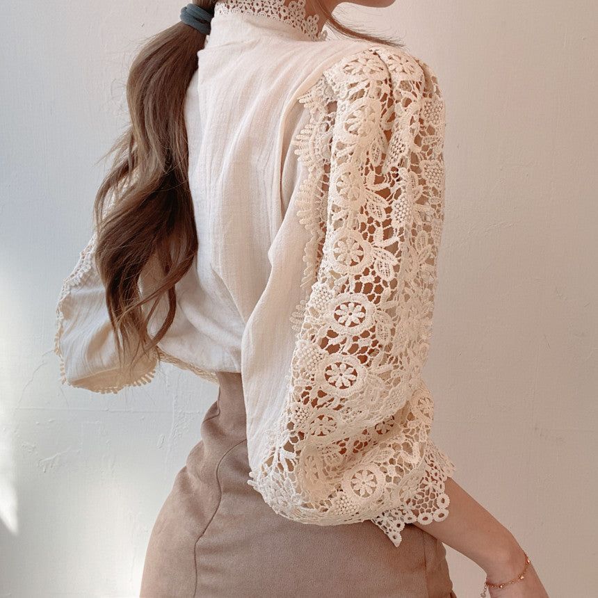 Soul Mates Forever Lace Long Sleeve Blouse