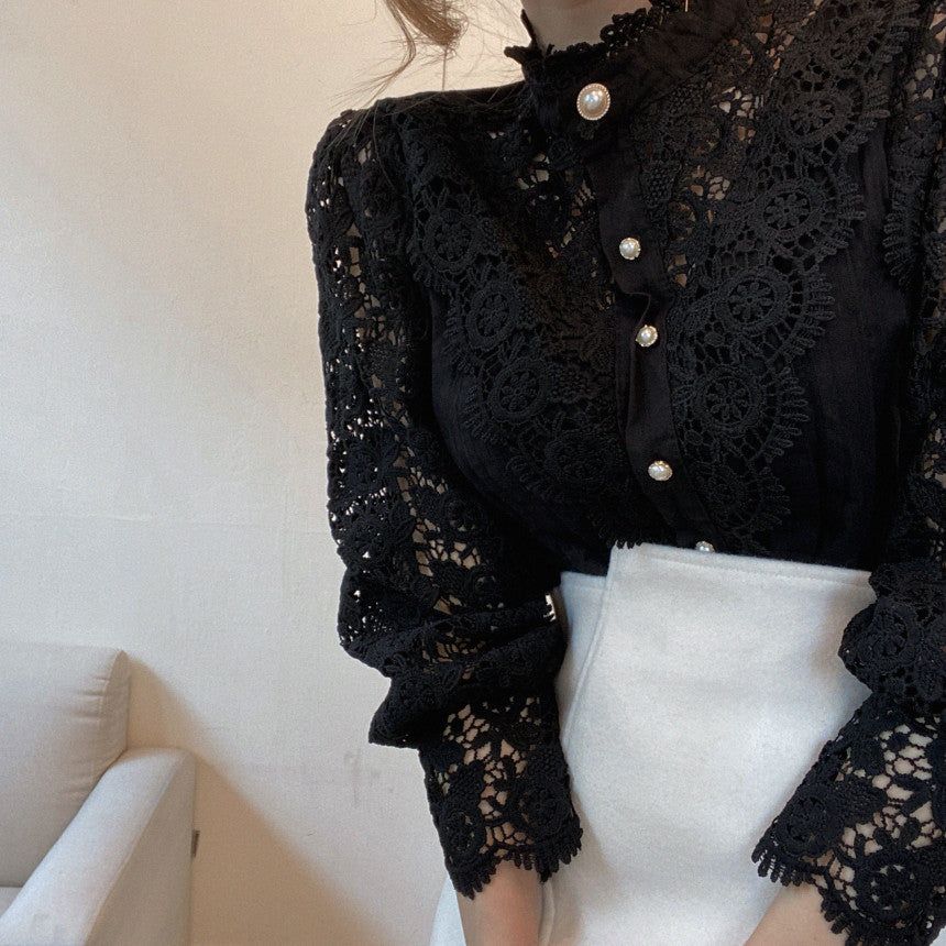 Soul Mates Forever Lace Long Sleeve Blouse