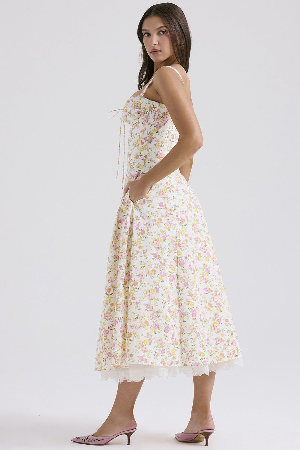 Rosalia Midi Sundress - Ivory Meadow