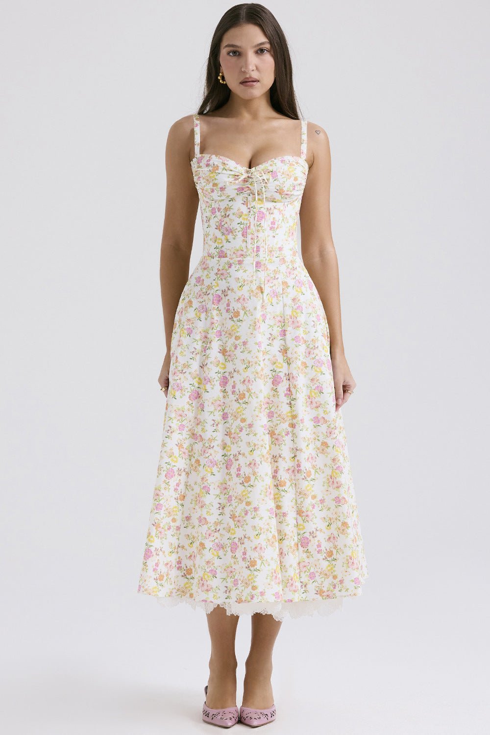 Rosalia Midi Sundress - Ivory Meadow