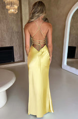 Ruby Radiance Maxi Dress- Lemon