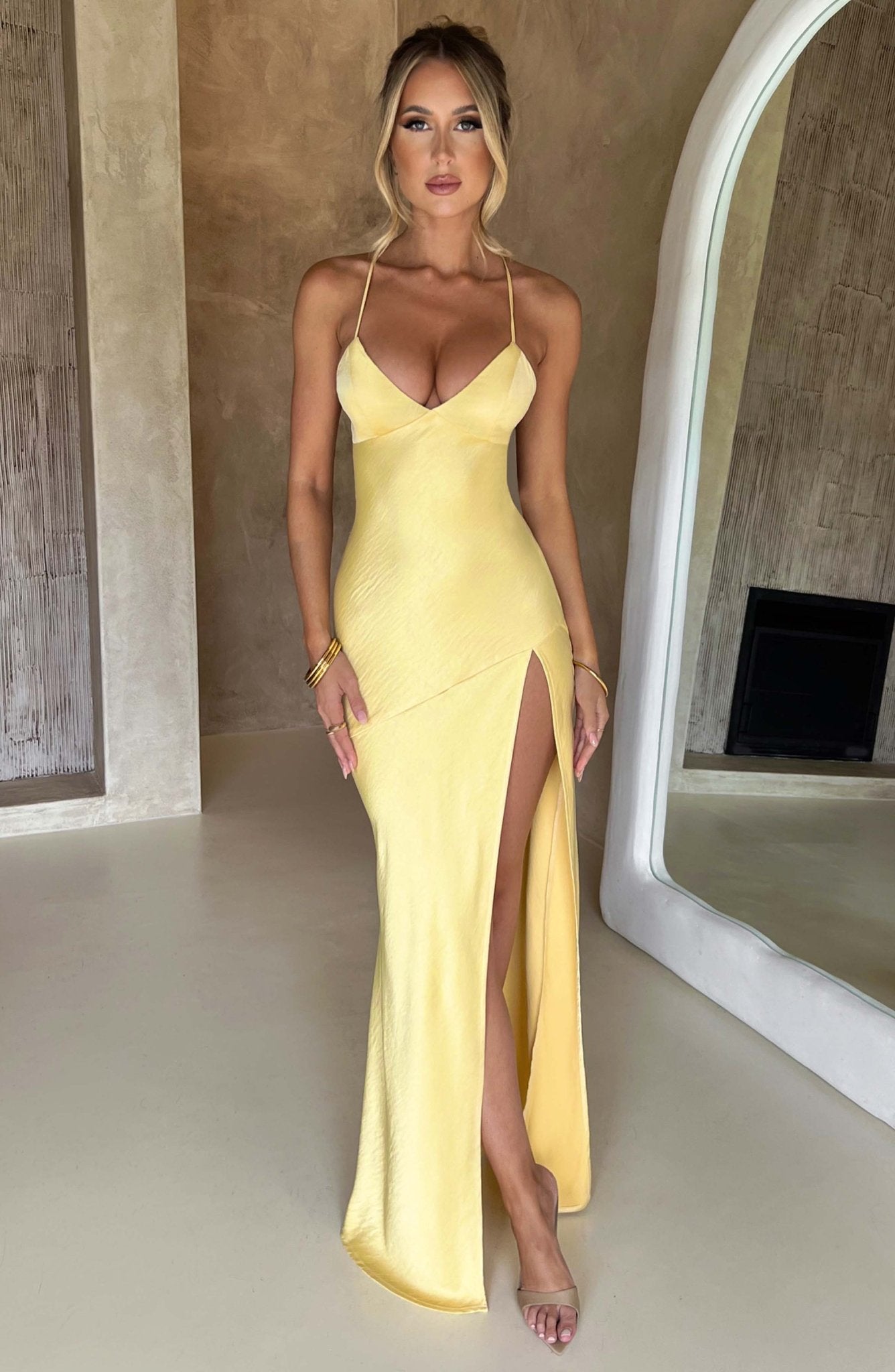 Ruby Radiance Maxi Dress- Lemon