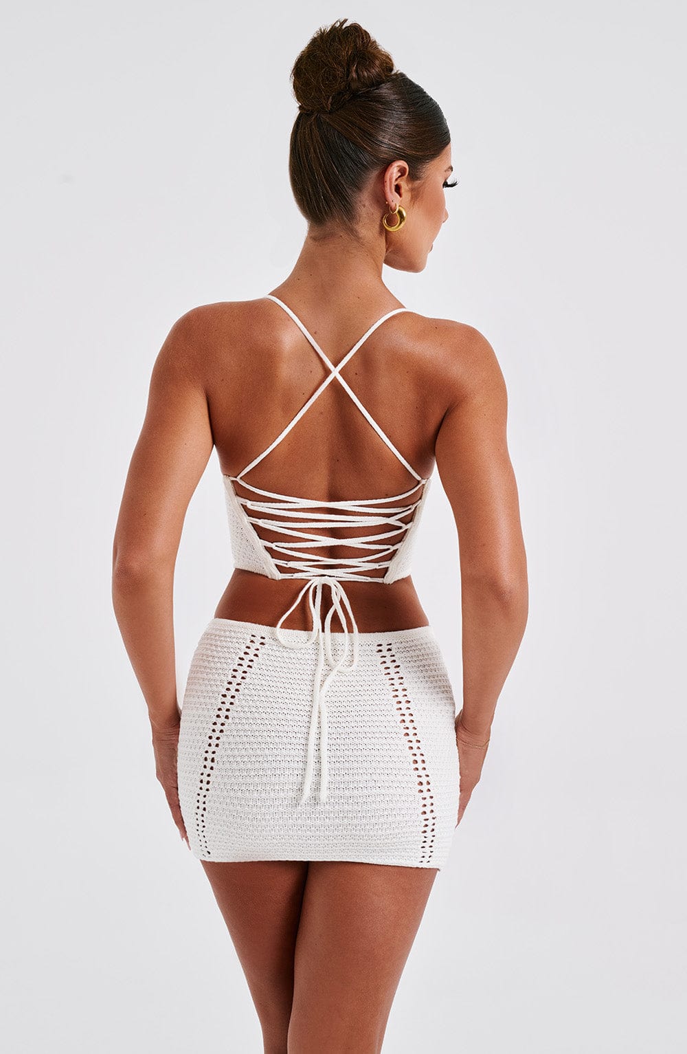 Sunlit Sands Mini Skirt-White