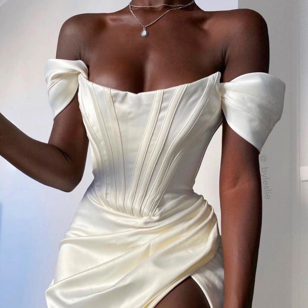 Mysterious Lover Elegant Off The Shoulder Corset Dress