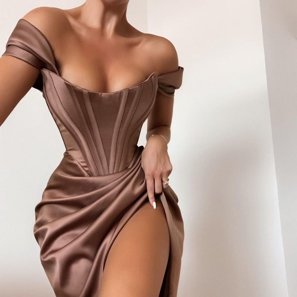 Mysterious Lover Elegant Off The Shoulder Corset Dress