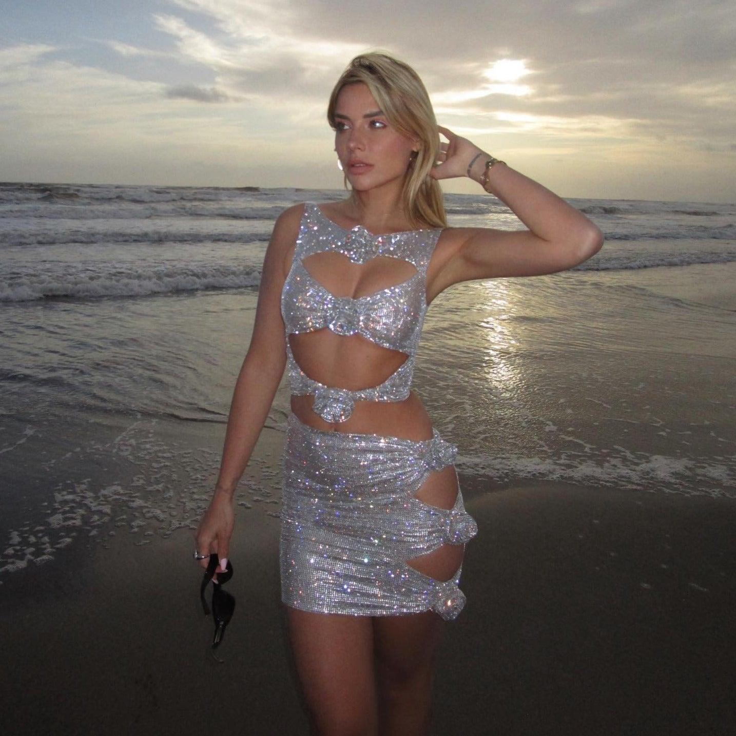 Personal Spotlight Rhinestone Cutout Two Piece Set