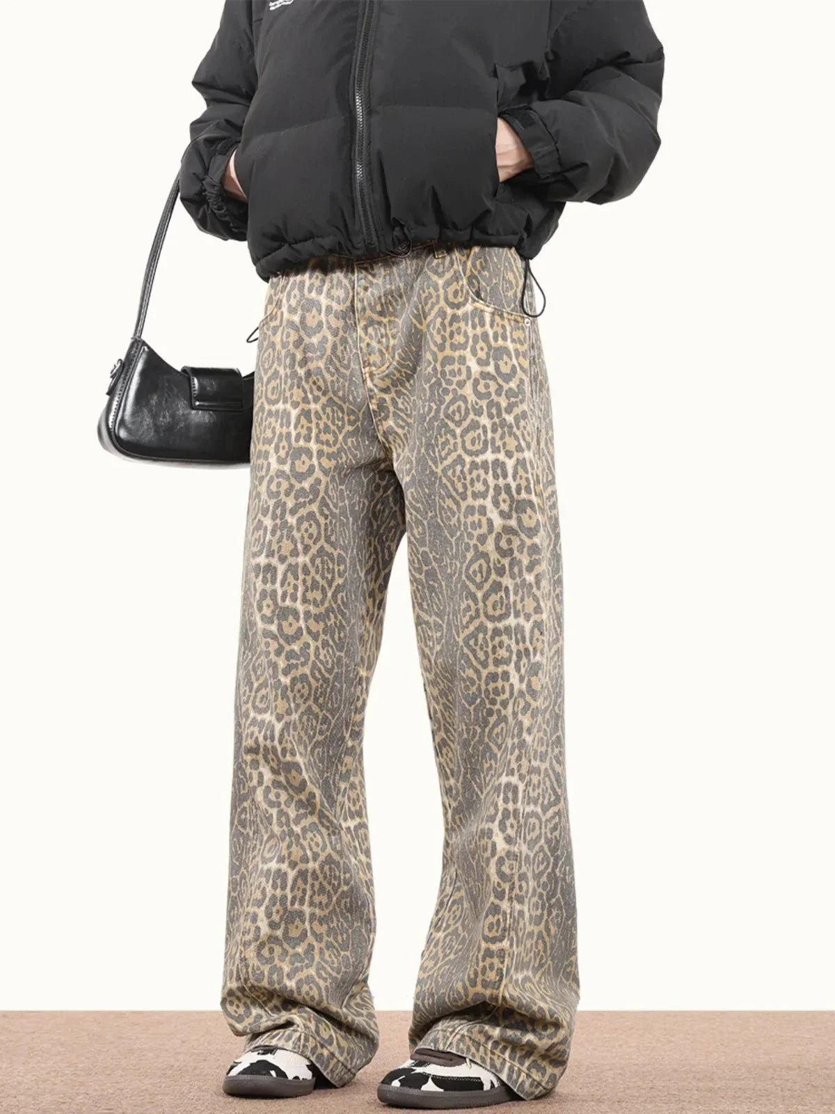 Vintage Century Leopard Print Jeans