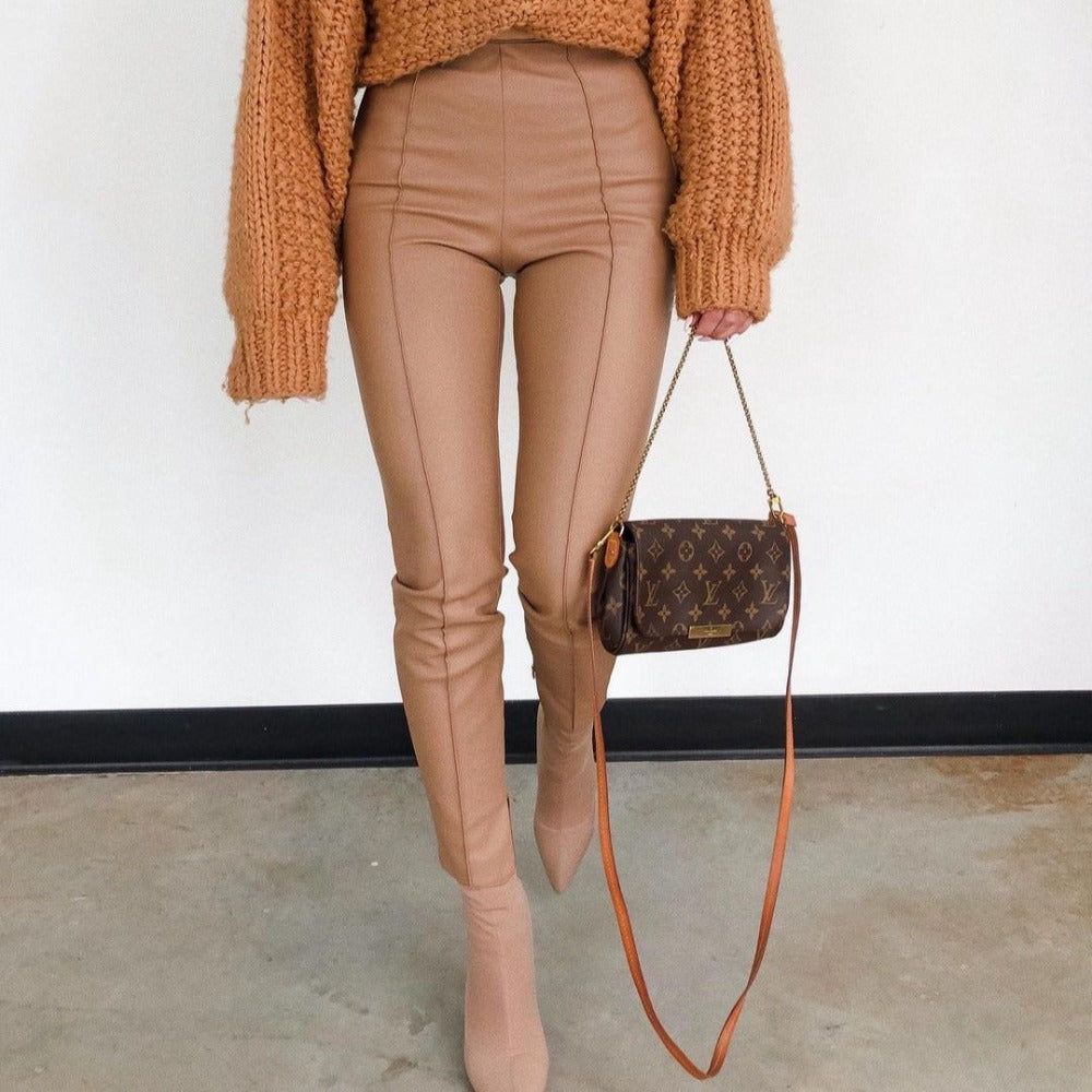 Vip Line Faux Leather Pants