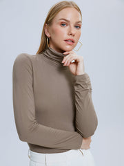 Solid Colored Turtleneck Top